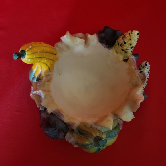 Thanksgiving Autumn Ceramic Table Decor Candle Holder Trinket Box - Picture 7 of 12